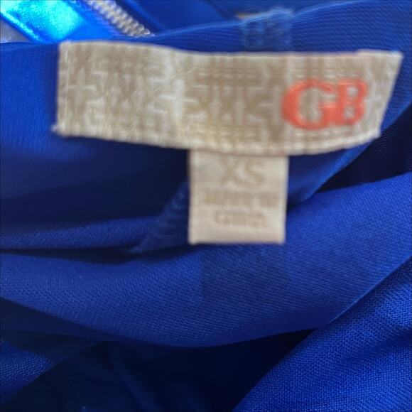 NWT GB Gianni Bini Blue Sleeveless Mini Dress With Strappy Back Size XS - Picture 6 of 8